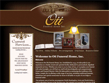 Tablet Screenshot of ottfuneralhome.com